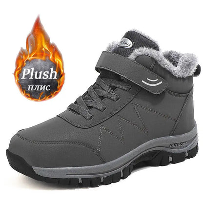 Men's Winter Ankle Snow Boots with Plush Lining