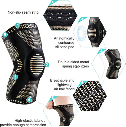 NEENCA Copper Knee Brace with Patella Gel Pad