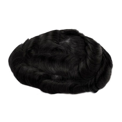 Topunique Swiss Lace Men Toupee Hair Replacement System