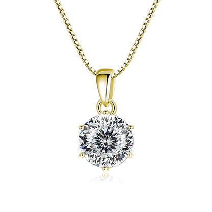 Moissanite Pendant Necklace 925 Sterling Silver Women