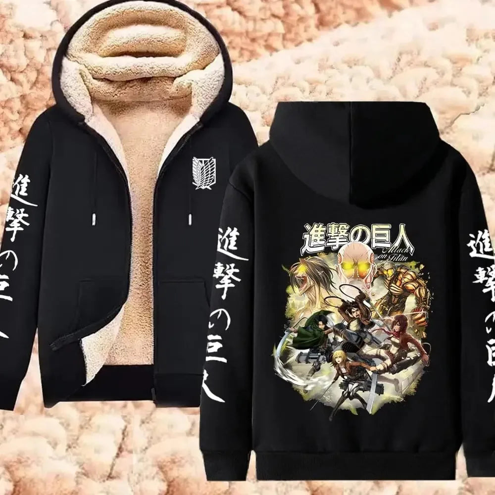 Attack on Titan Winter Zipper Jacket for Men and Women