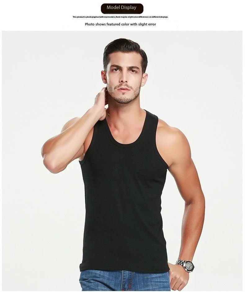 Men's Cotton Sports Skinny Vest Sleeveless Top