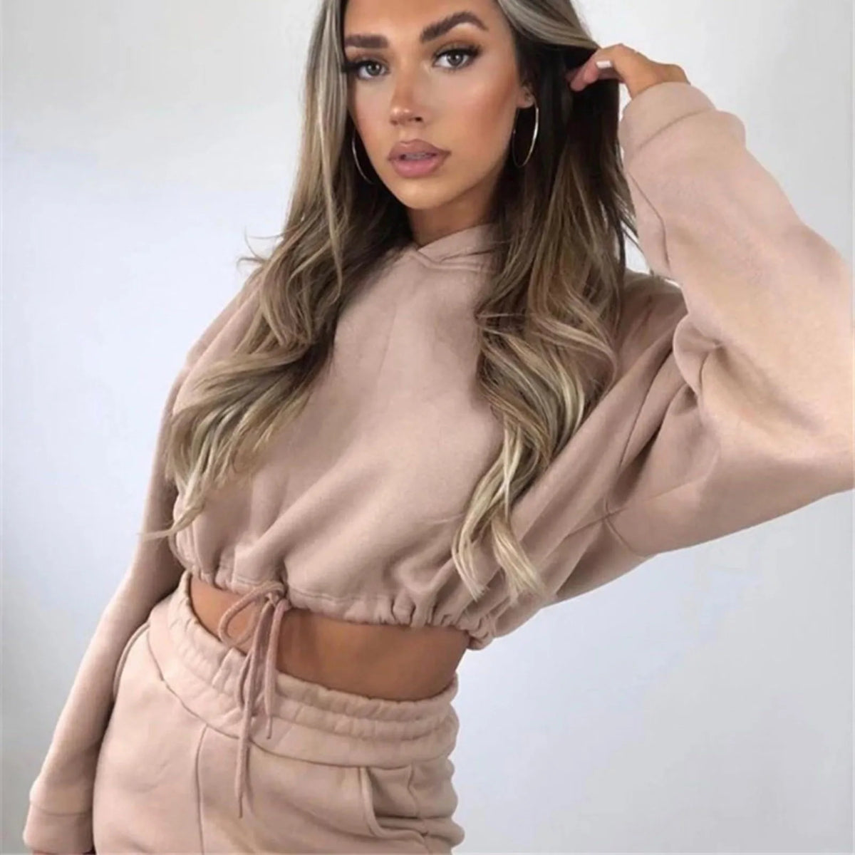 Women's Oversized Hoodie and Sweatpants Tracksuit