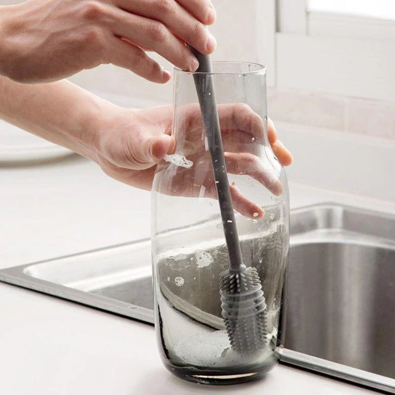 Silicone Long Handle Bottle and Cup Cleaning Brush