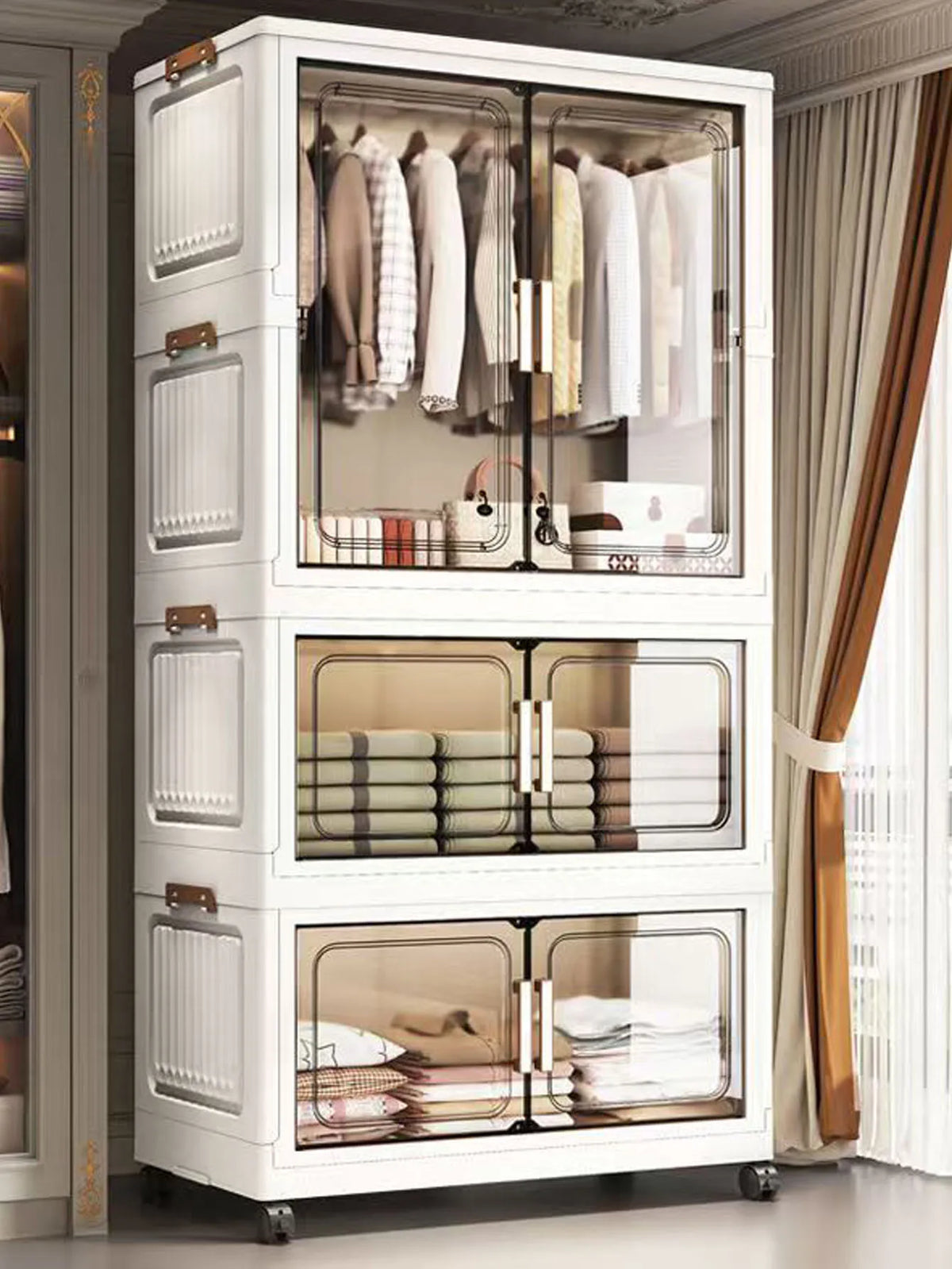 Multi-Layer Plastic Storage Cabinet for Home Use