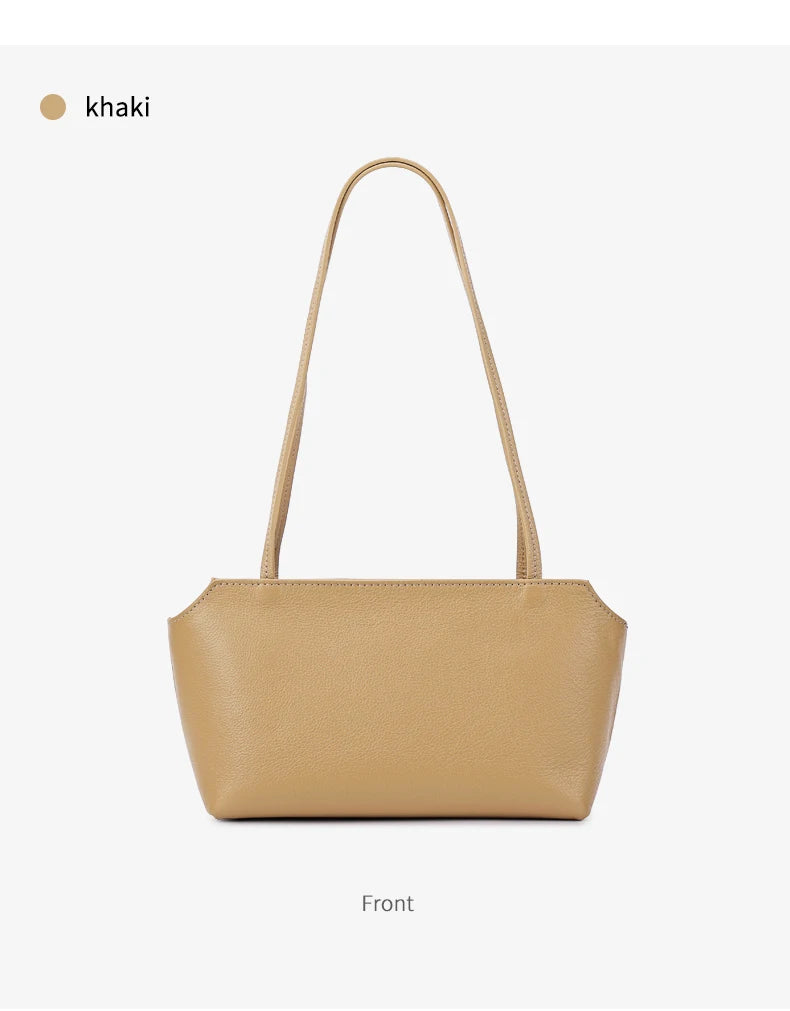 Genuine Cowhide Leather Mini Shoulder Tote Bag
