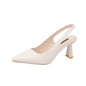 Breathable Pointed Toe Stiletto Heel PU Women's Sandals