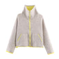 Casual Zipper Jacket Coat for Women in Polyester