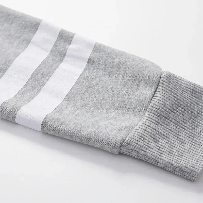Womens Casual Stripe Hoodie and Sweatpants Set