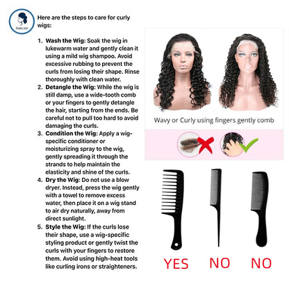 Kinky Curly 13x6 Lace Front Wig Human Hair Transparent Lace