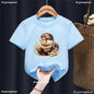 Kawaii Otter Love Printed T-Shirt for Kids