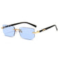 Rimless Square Sunglasses for Women and Men