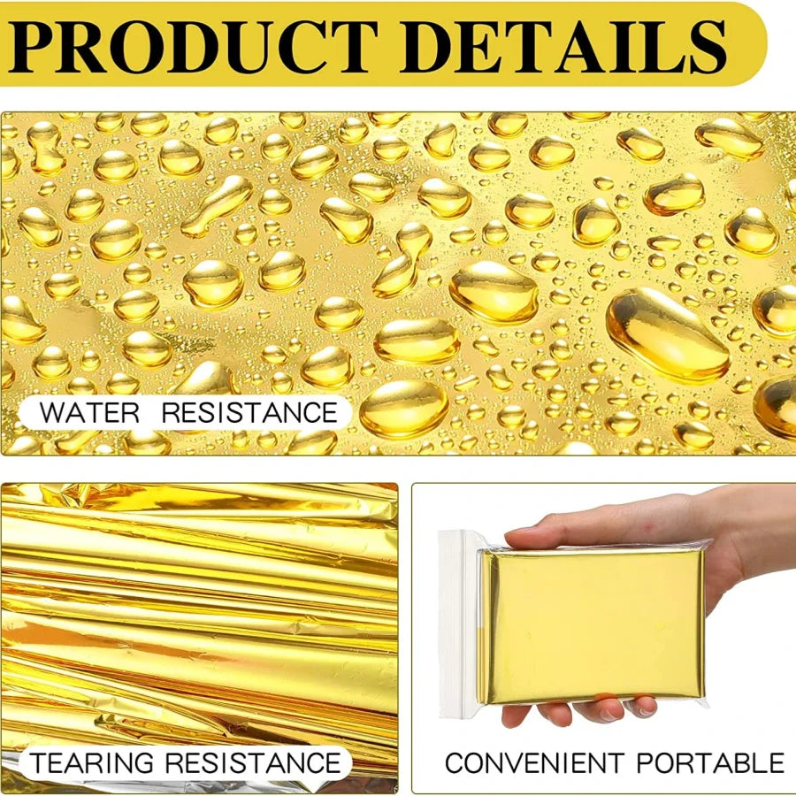 Gold Emergency Blanket Waterproof Insulation Tool 160x210cm