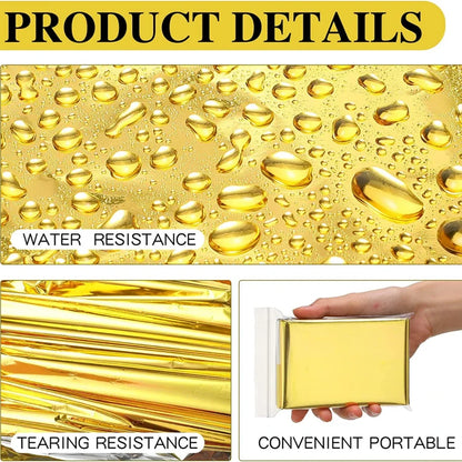 Gold Emergency Blanket Waterproof Insulation Tool 160x210cm