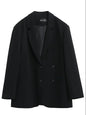 CHIC VEN Women's Solid Blazer Long Sleeve Office Wear