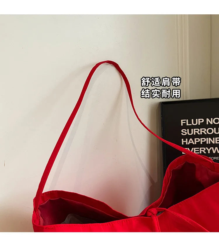 Large Capacity Nylon Tote Shoulder Bag for Women