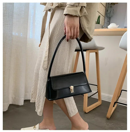 Luxury Women's Crossbody Shoulder Bag in Solid Color