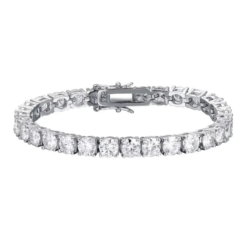 Moissanite Tennis Bracelet 925 Sterling Silver White Gold