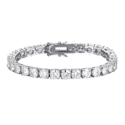 Moissanite Tennis Bracelet 925 Sterling Silver White Gold