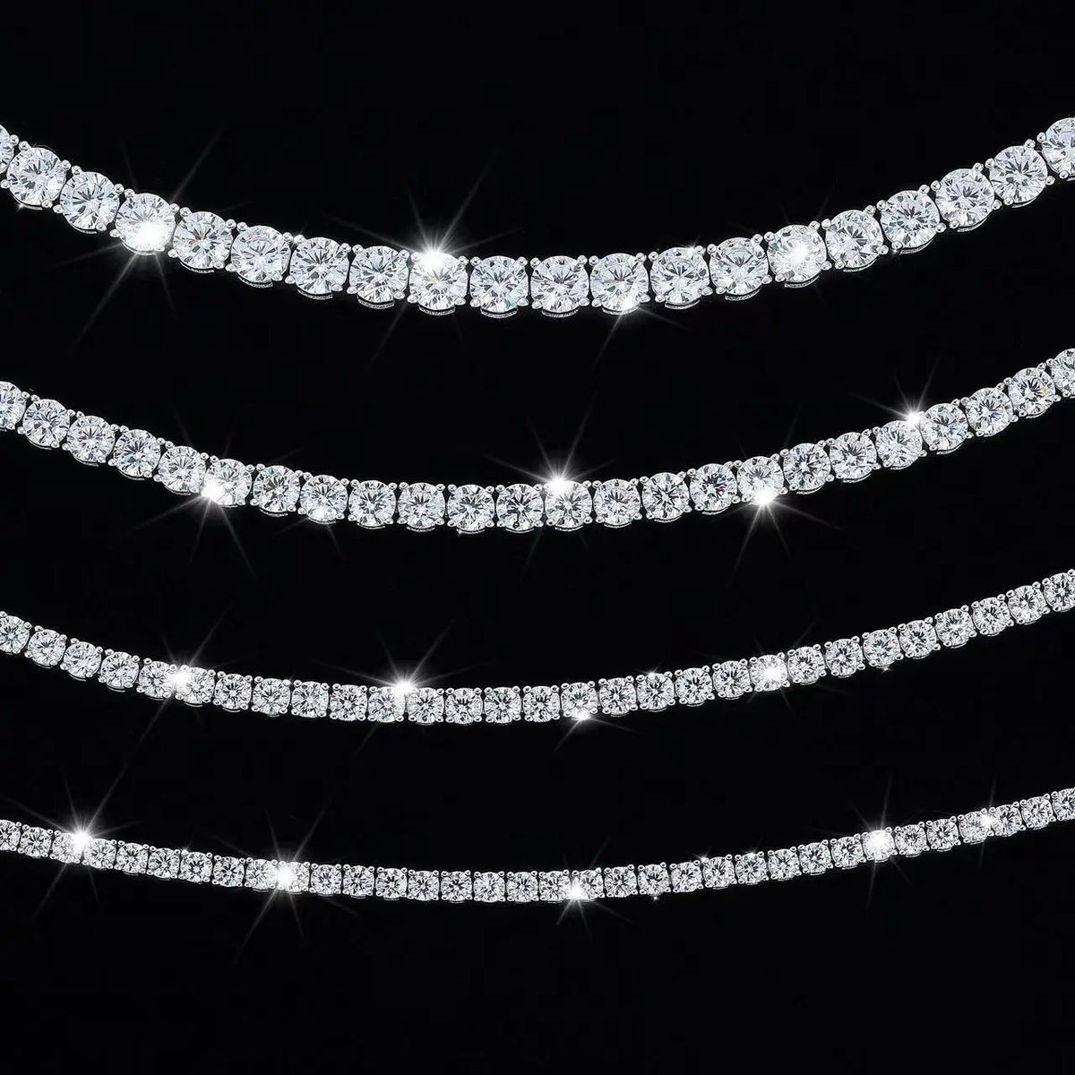 Moissanite Tennis Bracelet S925 Sterling Silver 18k Gold