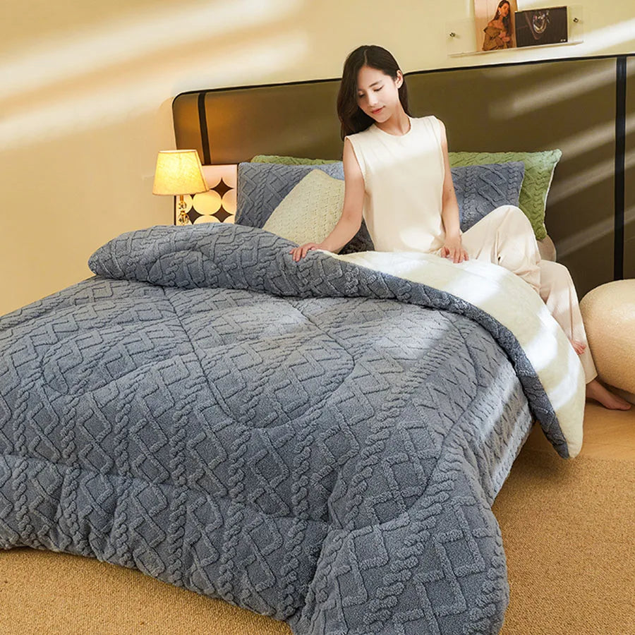 Thick Winter Warm Blanket Artificial Lamb Cashmere