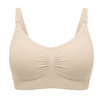 Plus Size Nursing Bra Seamless Breathable Nylon