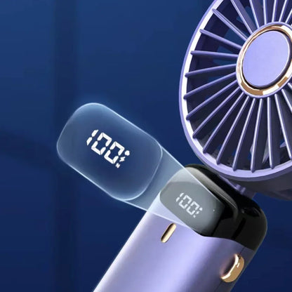 Portable Rechargeable Handheld Fan with LED Display