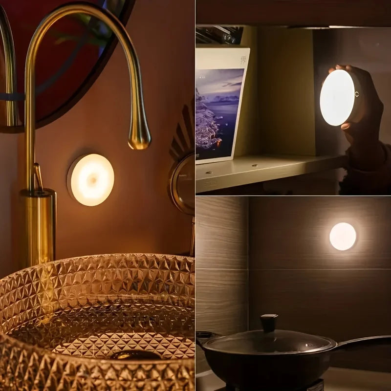 3pcs Motion Sensor Night Lights Warm White Cold White