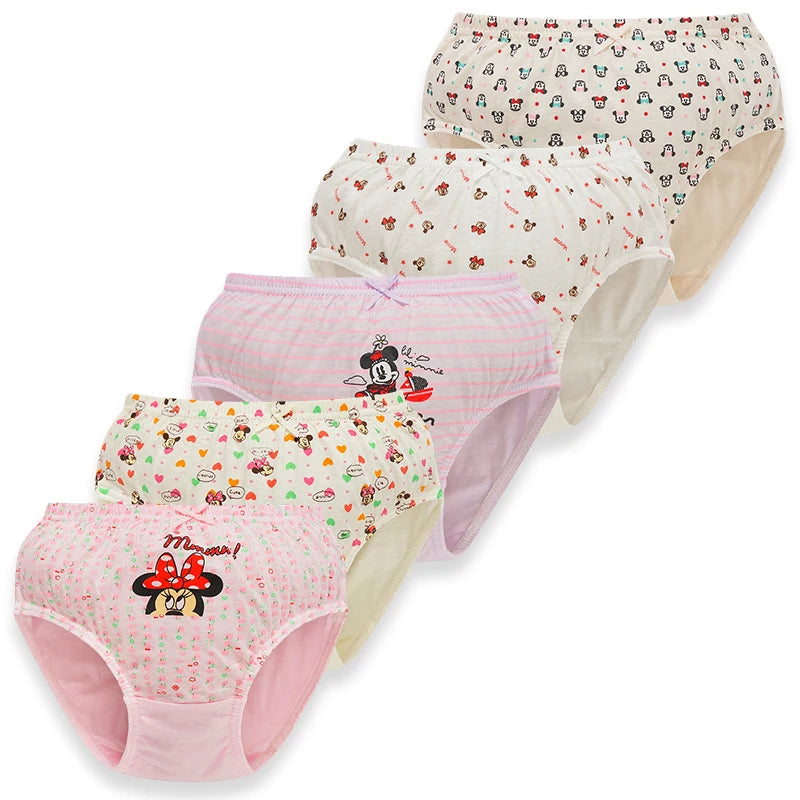 Cotton Girls Briefs with Cartoon Characters