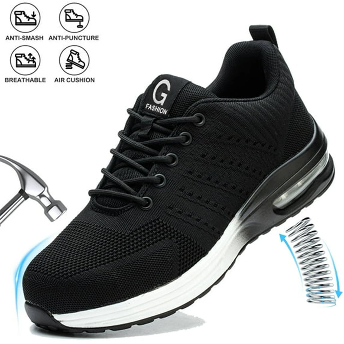 Steel Toe Blue Work Shoes for Men and Women
