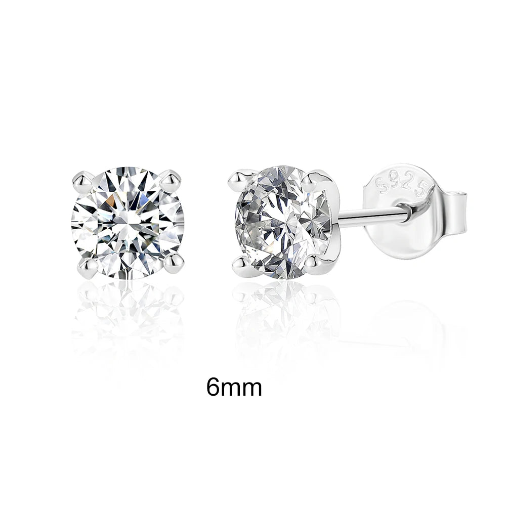 Canner Moissanite Stud Earrings 925 Sterling Silver