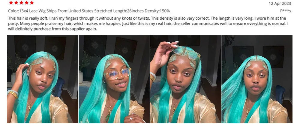 Transparent 613 Blonde Straight Lace Front Wig 13x4 13x6