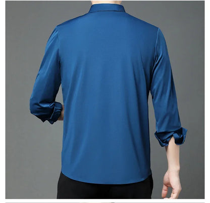Men's Ultra-Stretch Slim-Fit Long Sleeve Shirt