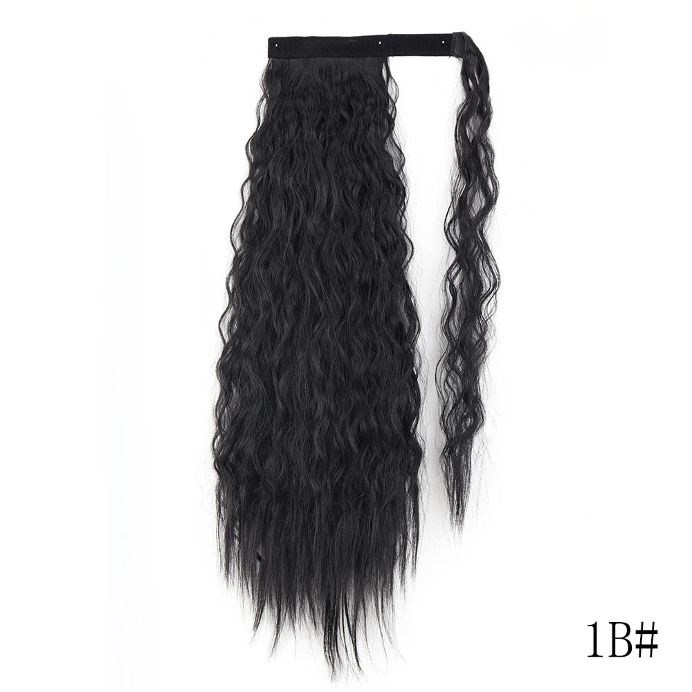 Long Straight Clip-in Ponytail Hair Extension Black