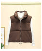 Winter Short Down Vest Women Zipper Jacket Casual