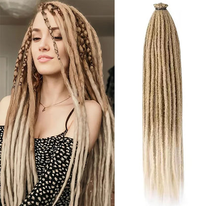 24 Inch Ombre Synthetic Dreadlock Extensions 10 Strands