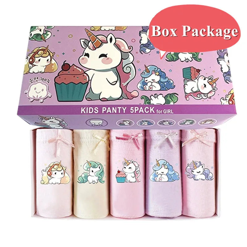 Cotton Girls Briefs with Cartoon Characters