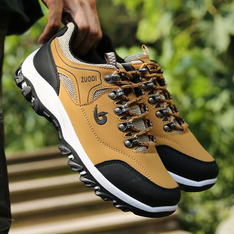 Men's Leather Casual Sneakers for Tennis and Walking