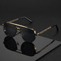Double-Beam Alloy Sunglasses for Casual Use