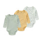 Kiddiezoom 3 Pcs Cotton Long Sleeve Baby Bodysuit