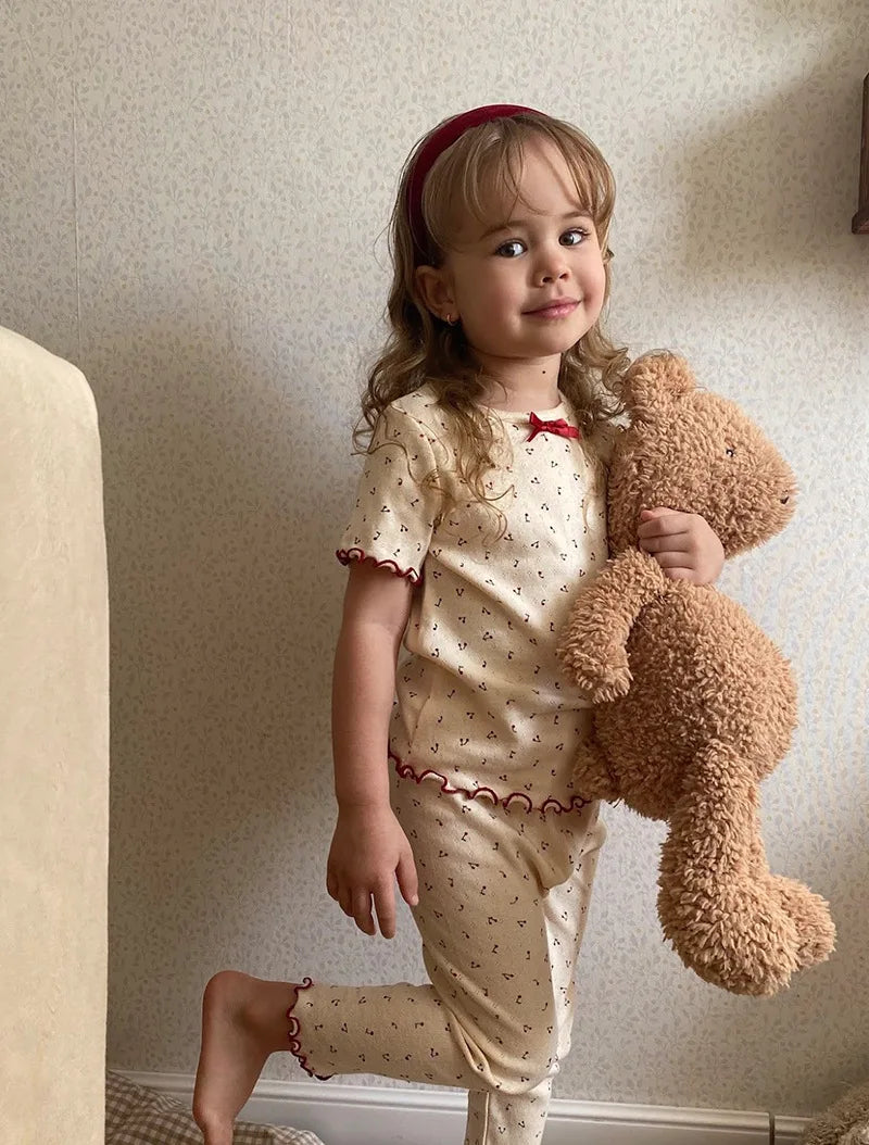 Cotton Long Sleeve T-Shirt and Pant Set for Girls