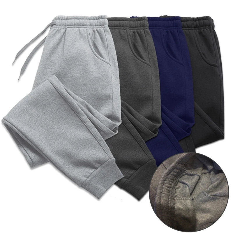 Men's Casual Polyester Sweatpants for Gym and Jogging