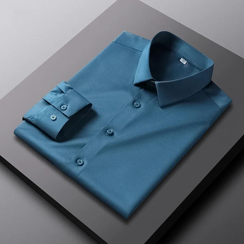 Men's Long Sleeved Solid Color Casual Shirt