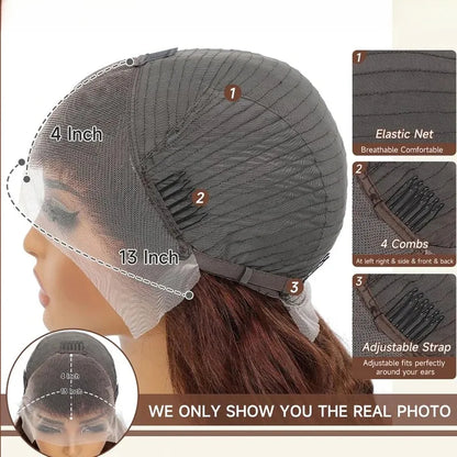 Body Wave Chocolate Brown Lace Front Wig Human Hair