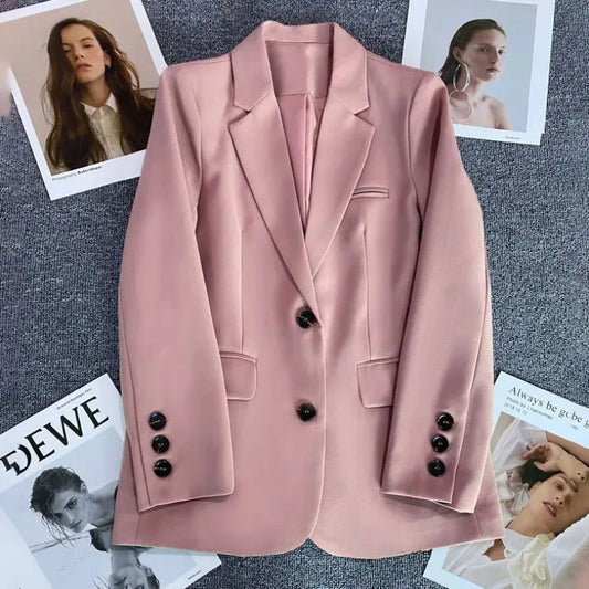 Elegant Long Sleeve Blazer Coat for Women