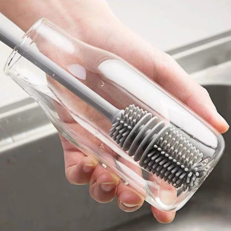 Silicone Long Handle Bottle and Cup Cleaning Brush