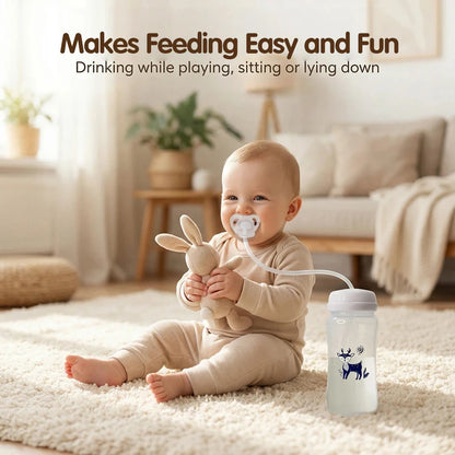 300ML Wide-neck Baby Bottle with Anti-Drop Gravity Ball