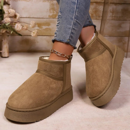 Sheepskin Wool Low-Cut Warm Comfortable Boots for Women