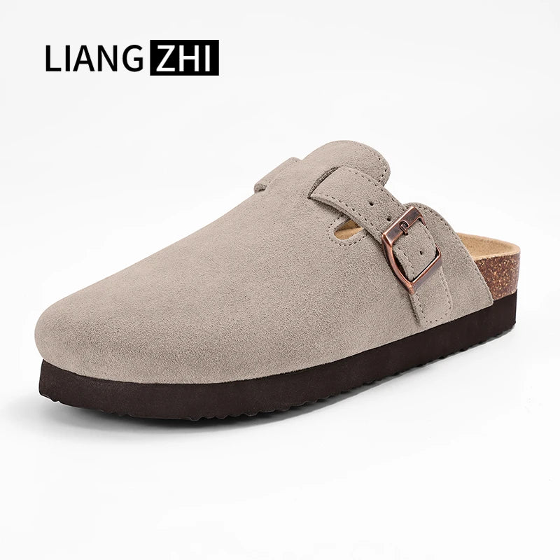 Shevalues Suede Clogs for Women Summer Mules with Arch Support
