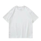 Black White Cotton T-Shirt Heavy-Duty Short Sleeves